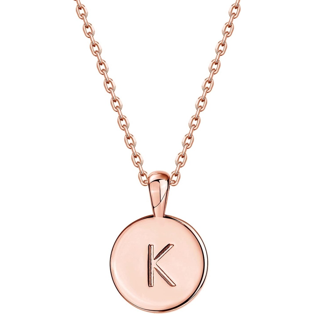 image:imagePAVOI 14K Gold Plated Initial Letter Pendant Necklace for Women  Gold Alphabetical Initial Necklace K