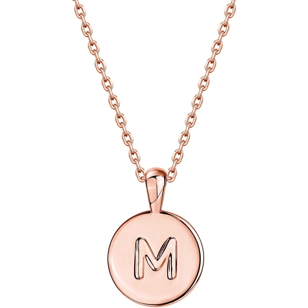 image:imagePAVOI 14K Gold Plated Initial Letter Pendant Necklace for Women  Gold Alphabetical Initial Necklace M