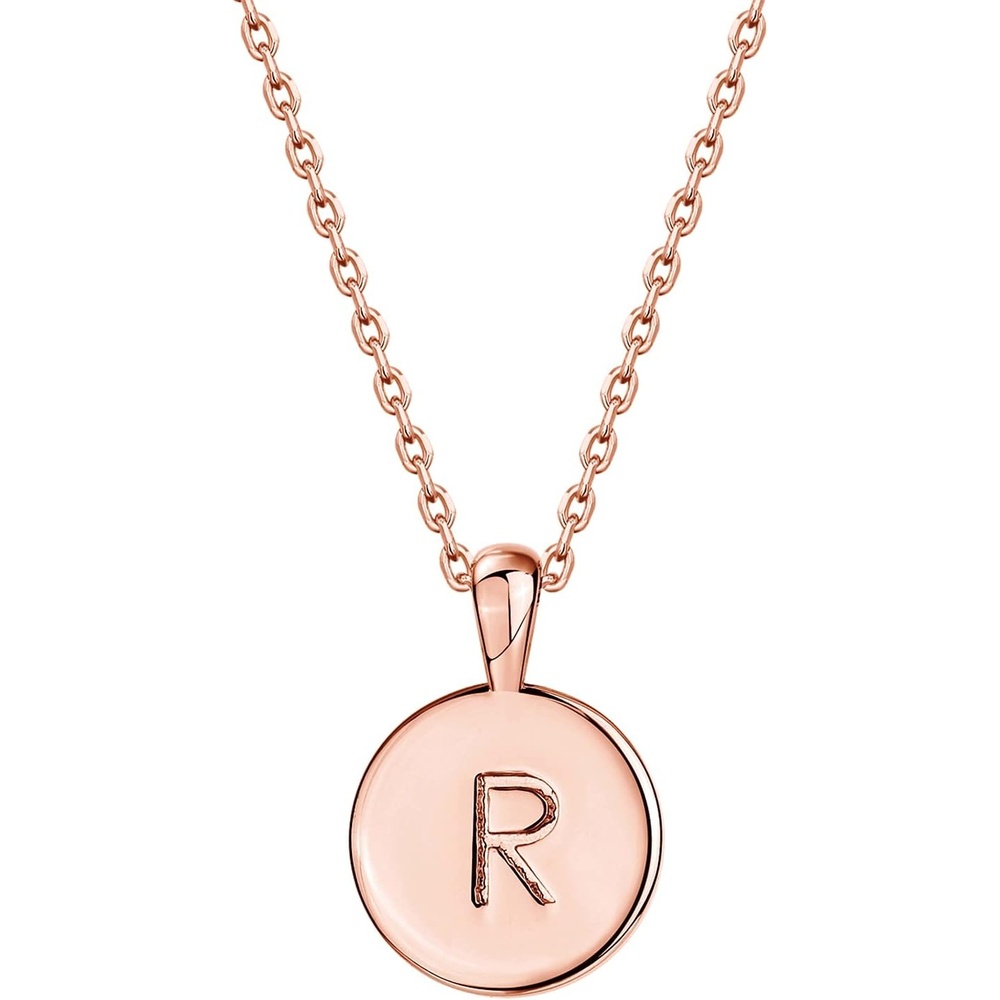 image:imagePAVOI 14K Gold Plated Initial Letter Pendant Necklace for Women  Gold Alphabetical Initial Necklace R
