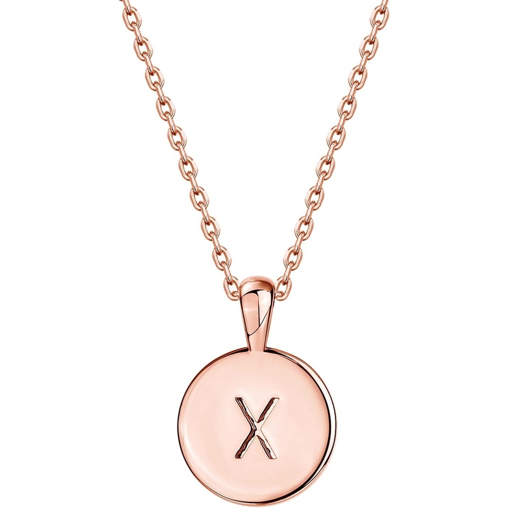 image:imagePAVOI 14K Gold Plated Initial Letter Pendant Necklace for Women  Gold Alphabetical Initial Necklace X