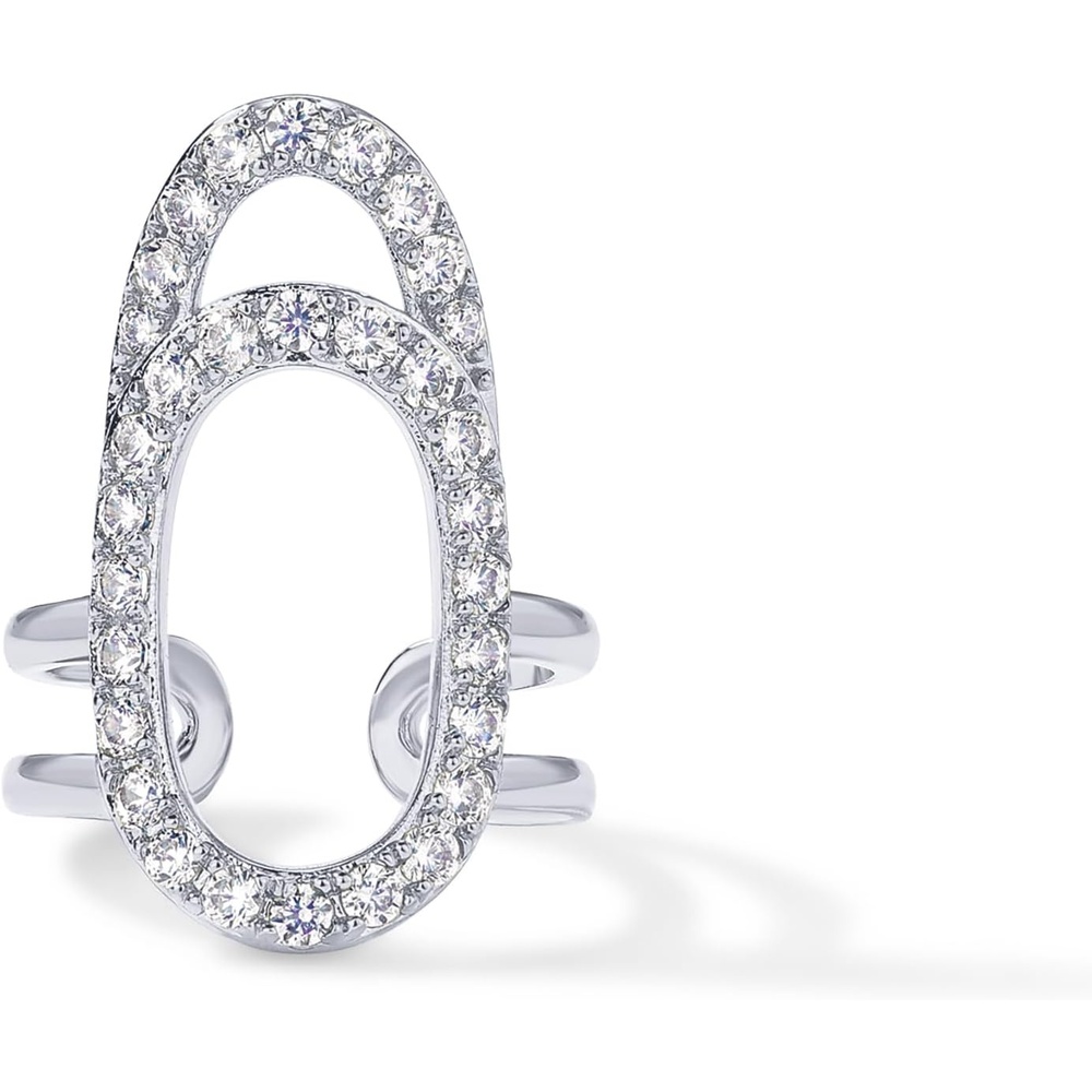 image:imagePAVOI 14K Gold Plated Manicure Nail Ring for Women  Unique Fashion Statement RingCZ