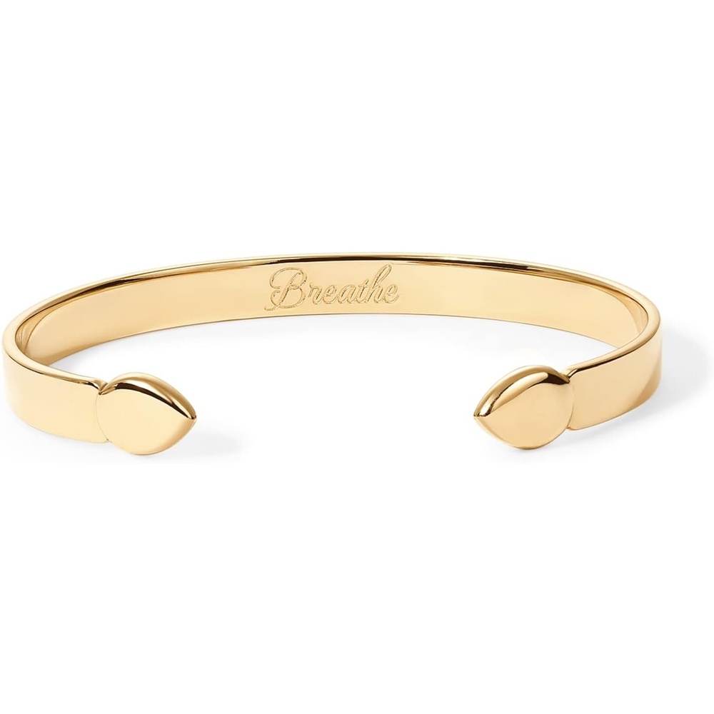 image:imagePAVOI 14K Gold Plated Stainless Steel Bangle Bracelets for Women Inspirational Engraved Adjustable Mantra Cuff Bangle Personalized Gift for Her Mom Sister Birthday Gifts for WomenYellow Gold