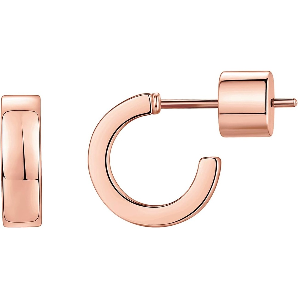image:imagePAVOI 14K Gold Plated Thin Square Edge Open Hoop Earrings for Women Trendy Lightweight Open Hoops100 Millimeters