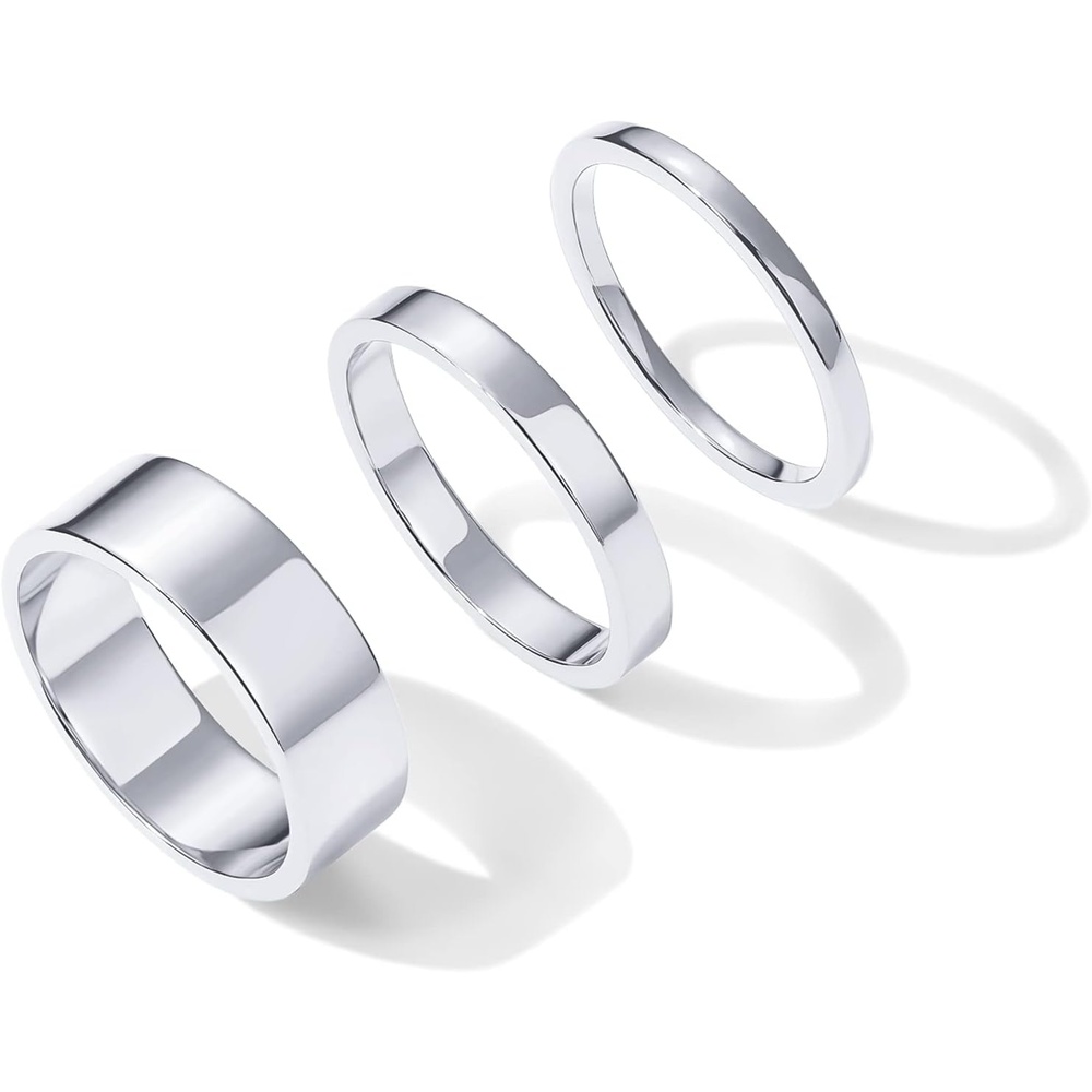 image:imagePAVOI 18K Gold Plated 3 Rings Set Gold Stacking Rings for Women Stacking Ring SetWhite Gold