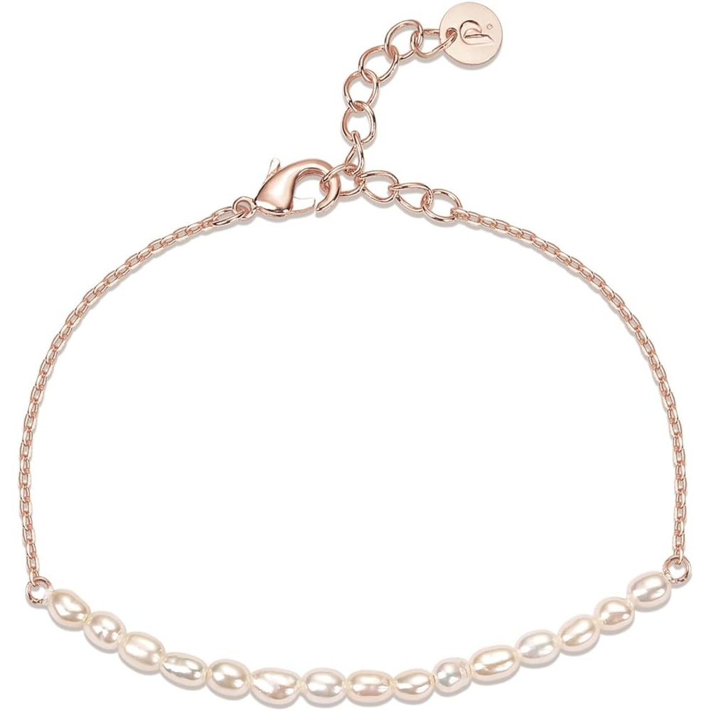image:imagePAVOI 18K Gold Plated Beaded Freshwater Cultured Pearl Bracelet for Women  Dainty Bracelet with Pearl BeadsDainty Pearls