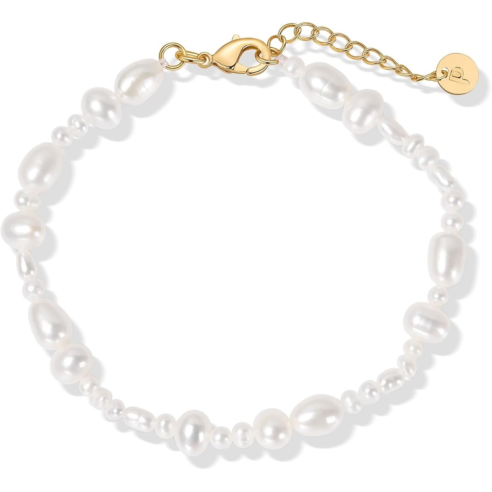 image:imagePAVOI 18K Gold Plated Beaded Freshwater Cultured Pearl Bracelet for Women Dainty Bracelet with Pearl BeadsPearls