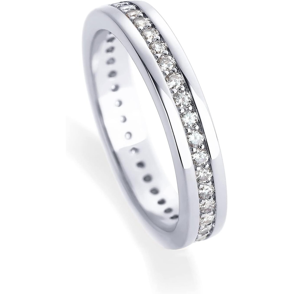 image:imagePAVOI 18K Gold Plated Stacking Tiny Cubic Zirconia Band  Eternity Rings for Women  Thumb RingWhite Gold