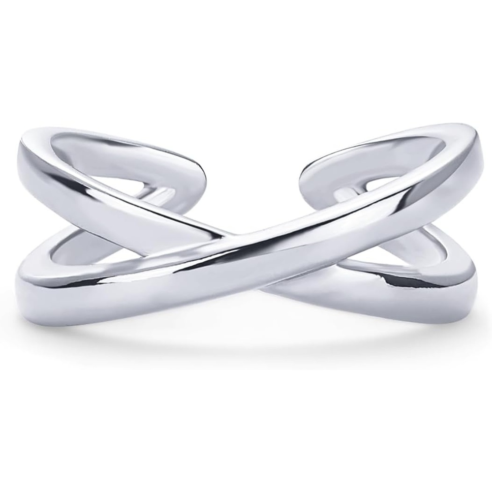 image:imagePAVOI 18K Gold Plated Toe Rings for Women  Trendy CrissCross and Classic Band Toe RingCriss Cross