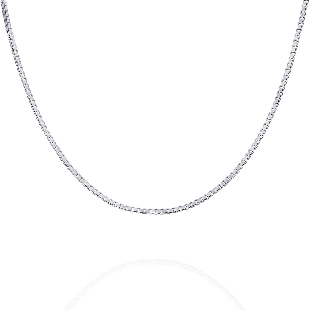 image:imagePAVOI 22K Gold Plated Chain Necklace For Women Italian Solid 925 Sterling Silver Necklace for Men Cuban Link Rope Snake amp Rope DiamondCut Herringbone Trendy Unisex JewelryWhite Gold