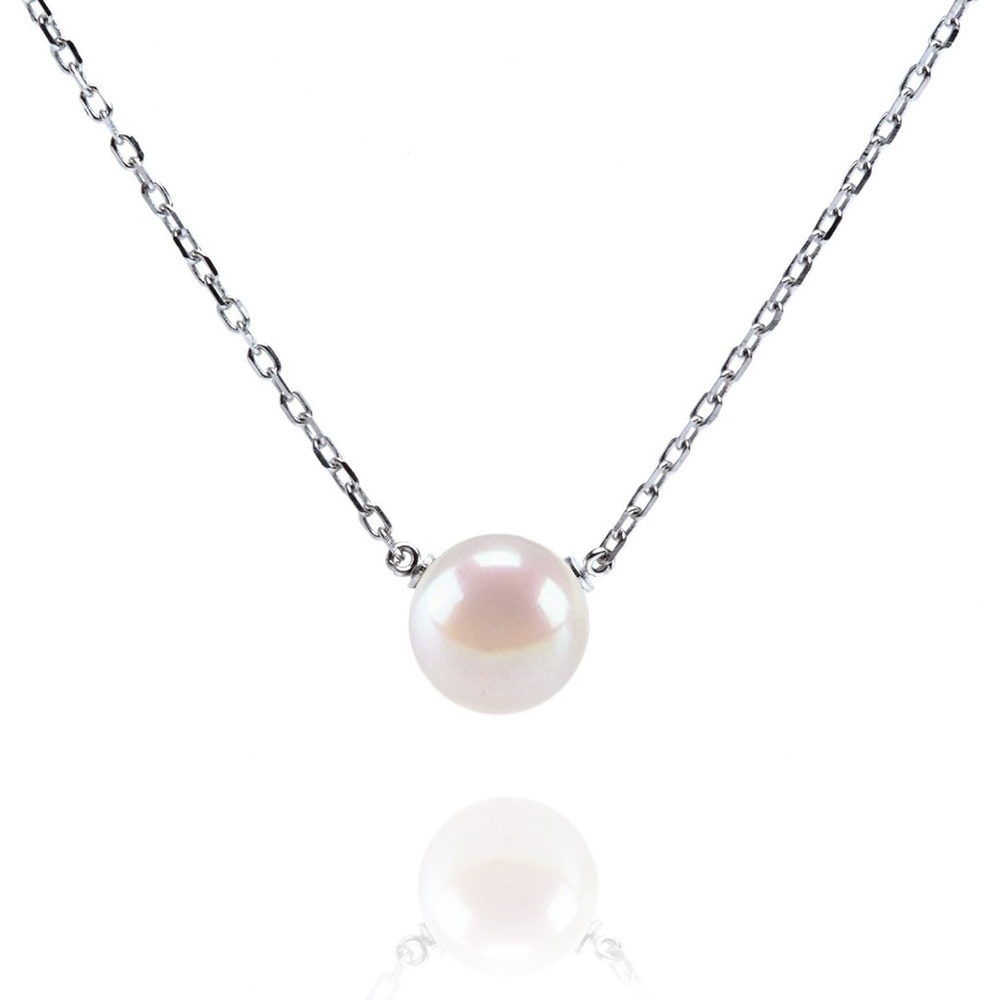 image:imagePAVOI Handpicked AAA Freshwater Cultured Single Pearl Necklace Pendant Gold Necklaces for WomenWhite Gold