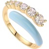 Yellow Gold - Blue Enamel