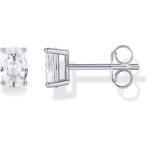 PAVOI 14K Gold Plated 925 Sterling Silver Cubic Zirconia Stud Earrings for Women – Simulated Diamond CZ Earrings(White Gold)