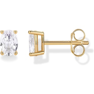 PAVOI 14K Gold Plated 925 Sterling Silver Cubic Zirconia Stud Earrings for Women – Simulated Diamond CZ Earrings(Yellow Gold)