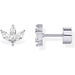 PAVOI 14K Gold Plated 925 Sterling Silver Posts Mini Stud Flat Back Earrings for Women | Helix Cartilage Piercing Jewelry | Dainty Pearl Star Cluster Cubic Zirconia Lotus Climber Screw Backs(Lotus Stud)