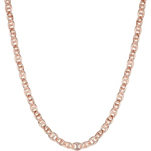 PAVOI 14K Gold Plated Adjustable Link Chain Necklace for Women | Box Rope Sphere Bead Serpentine Anchor Mariner Gold Chain Necklaces(Rose Gold)