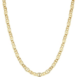 PAVOI 14K Gold Plated Adjustable Link Chain Necklace for Women | Box Rope Sphere Bead Serpentine Anchor Mariner Gold Chain Necklaces(Yellow Gold)