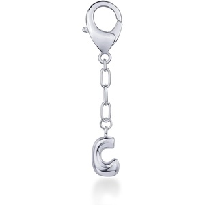 PAVOI 14K Gold Plated Bubble Letter Bag Charm for Handbags – Gold Initial Letter Keychain for Women – Chunky Purse Charm Gift(C)