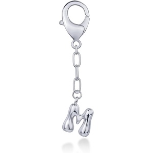 PAVOI 14K Gold Plated Bubble Letter Bag Charm for Handbags – Gold Initial Letter Keychain for Women – Chunky Purse Charm Gift(M)