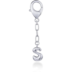 PAVOI 14K Gold Plated Bubble Letter Bag Charm for Handbags – Gold Initial Letter Keychain for Women – Chunky Purse Charm Gift(S)