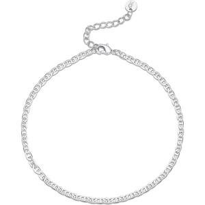 PAVOI 14K Gold Plated Chain Anklets for Women – Minimalist Link Chain Ankle Bracelet – Dainty Gold Anklets for Women – Trendy Summer Beach Jewelry Gifts – Snake, Figaro, Mariner, Paperclip, Beaded(Mariner)