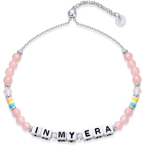 PAVOI 14K Gold Plated Colored Mantra Evil Eye Beaded Gemstone Bracelets for Women | Adjustable Friendship Beaded Bracelets with Words | I Am Enough Fearless Breathe Good Energy In My Era Grateful You Got This Affirmation Bracelet(In My Era)