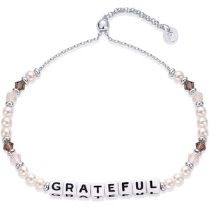 PAVOI 14K Gold Plated Colored Mantra Evil Eye Beaded Gemstone Bracelets for Women | Adjustable Friendship Beaded Bracelets with Words | I Am Enough Fearless Breathe Good Energy In My Era Grateful You Got This Affirmation Bracelet(Grateful)