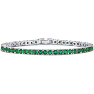 PAVOI 14K Gold Plated Colorful Tennis Bracelets for Women – Gold Tennis Bracelet with Colored Cubic Zirconia – Hypoallergenic Summer Color CZ Jewelry Gift(White Gold)