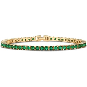 PAVOI 14K Gold Plated Colorful Tennis Bracelets for Women – Gold Tennis Bracelet with Colored Cubic Zirconia – Hypoallergenic Summer Color CZ Jewelry Gift(Yellow Gold)