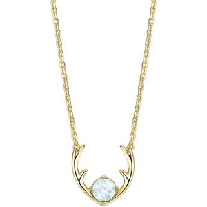 PAVOI 14K Gold Plated Created White Opal Necklace | Opal Necklaces for Women(Yellow Gold)