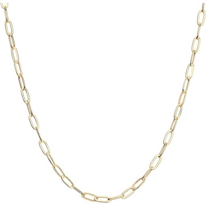 PAVOI 14K Gold Plated Curb Paperclip Box Sphere Bead Snake Herringbone and Figaro Chain Adjustable Necklace(Yellow Gold)