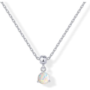 PAVOI 14K Gold Plated Dainty Birthstone Necklaces with Charms – Adjustable Chain Gold Charm Birthstone Necklace for Women – Cubic Zirconia Birth Stone Removable Pendants – Cute Jewelry Gifts(White Gold)