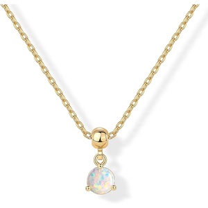 PAVOI 14K Gold Plated Dainty Birthstone Necklaces with Charms – Adjustable Chain Gold Charm Birthstone Necklace for Women – Cubic Zirconia Birth Stone Removable Pendants – Cute Jewelry Gifts(Yellow Gold)