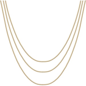 PAVOI 14K Gold Plated Dainty Layering Necklaces for Women | Snake Chain, Curb Link, Paperclip Layered Chains | Trendy Layering Necklace(Yellow Gold)