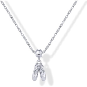 PAVOI 14K Gold Plated Dainty Necklace with Charms – Adjustable Chain Gold Charm Necklace for Women – Small Motif Removable Pendants – Cute Evil Eye, Flower, Cornicello, Sports, Religious Jewelry Gifts(White Gold)