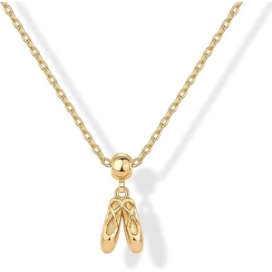 PAVOI 14K Gold Plated Dainty Necklace with Charms – Adjustable Chain Gold Charm Necklace for Women – Small Motif Removable Pendants – Cute Evil Eye, Flower, Cornicello, Sports, Religious Jewelry Gifts(Yellow Gold)
