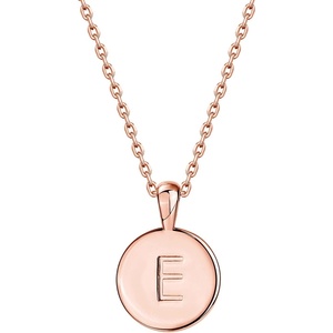 PAVOI 14K Gold Plated Initial Letter Pendant Necklace for Women | Gold Alphabetical Initial Necklace(- E)