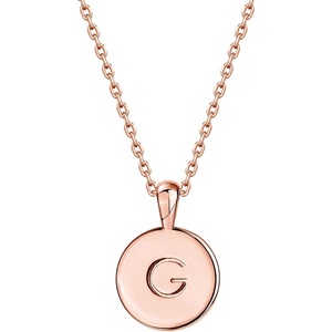 PAVOI 14K Gold Plated Initial Letter Pendant Necklace for Women | Gold Alphabetical Initial Necklace(- G)