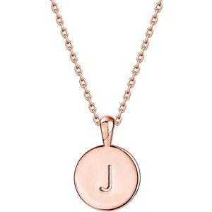 PAVOI 14K Gold Plated Initial Letter Pendant Necklace for Women | Gold Alphabetical Initial Necklace(- J)