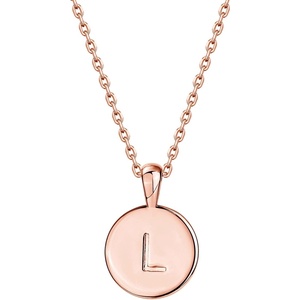 PAVOI 14K Gold Plated Initial Letter Pendant Necklace for Women | Gold Alphabetical Initial Necklace(- L)