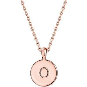 PAVOI 14K Gold Plated Initial Letter Pendant Necklace for Women | Gold Alphabetical Initial Necklace(- O)