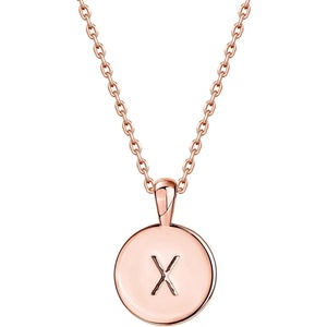 PAVOI 14K Gold Plated Initial Letter Pendant Necklace for Women | Gold Alphabetical Initial Necklace(- X)