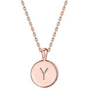 PAVOI 14K Gold Plated Initial Letter Pendant Necklace for Women | Gold Alphabetical Initial Necklace(- Y)