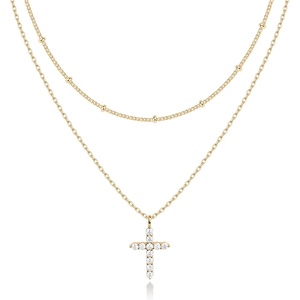PAVOI 14K Gold Plated Layering Necklaces | Stylish Minimalist Design Pendant Necklaces | Butterfly, Heart, Lock, Evil Eye, Coin, Lightning Bolt, Circle, Cross Pendants for Women – Valentines Day Trendy Jewelry(Yellow Gold)