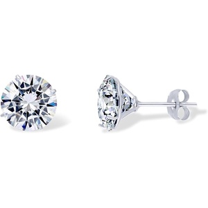 PAVOI 14K Real Gold Studs Moissanite Earrings for Women | 0.2-4 Carat Round Lab Created Moissanite Stone Solid Gold Stud Earrings Men(0.6CT/Pair – 4mm)