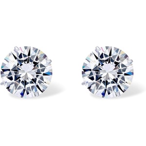PAVOI 14K Real Gold Studs Moissanite Earrings for Women | 0.2-4 Carat Round Lab Created Moissanite Stone Solid Gold Stud Earrings Men(1.6CT/Pair – 6mm)