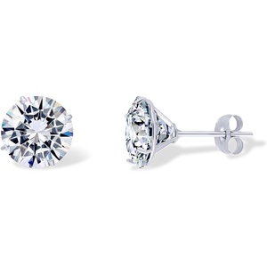 PAVOI 14K Real Gold Studs Moissanite Earrings for Women | 0.2-4 Carat Round Lab Created Moissanite Stone Solid Gold Stud Earrings Men(1CT/Pair – 5mm)