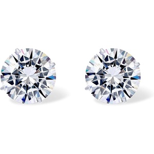 PAVOI 14K Real Gold Studs Moissanite Earrings for Women | 0.2-4 Carat Round Lab Created Moissanite Stone Solid Gold Stud Earrings Men(2.4CT/Pair – 7mm)