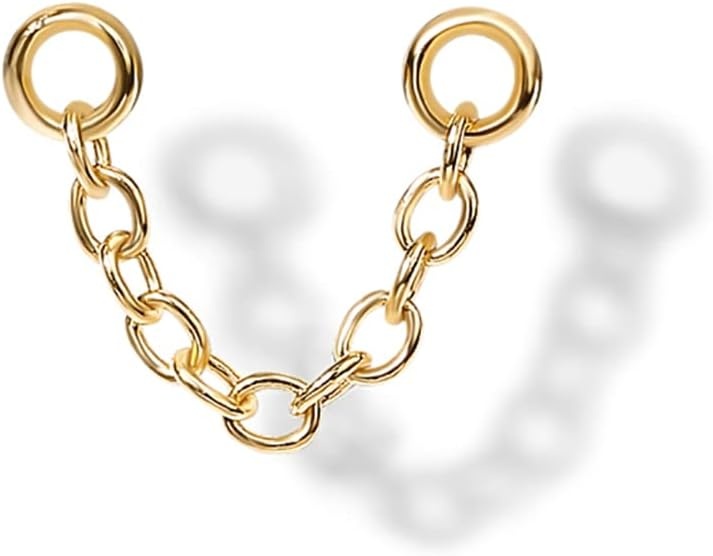 image:imagePAVOI 14K Earrings Chain Connectors 45 Millimeters Yellow Gold15 Millimeters