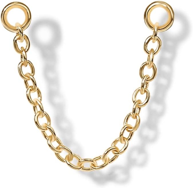 image:imagePAVOI 14K Earrings Chain Connectors 45 Millimeters Yellow Gold30 Millimeters