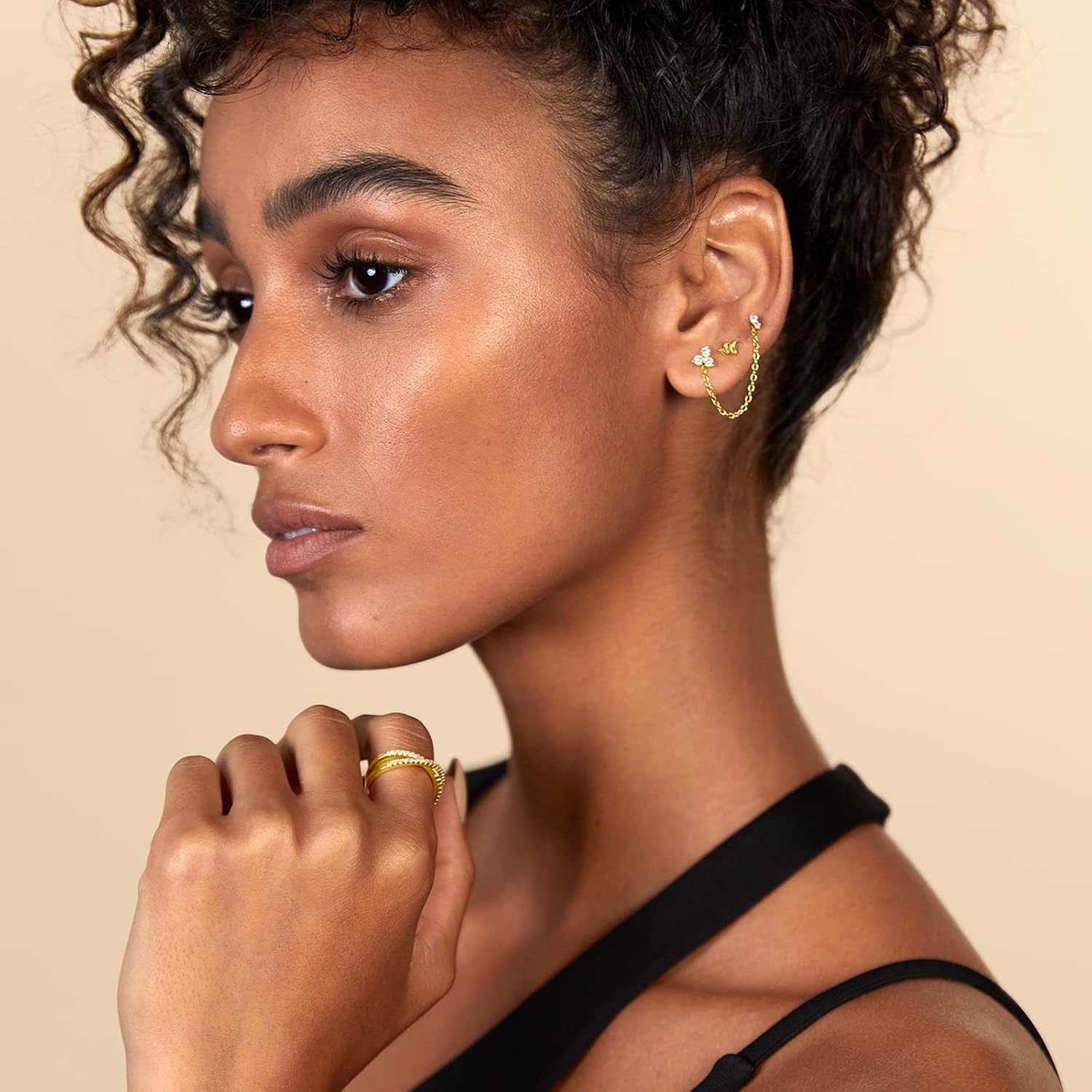 image:imagePAVOI 14K Earrings Chain Connectors 45 Millimeters Yellow Gold45 Millimeters